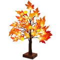 Prelit Fall Maple Tree with Pumpkin Lights - 1ft 6in Indoor Decor