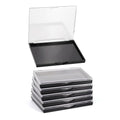 Magnetic Refillable Makeup Palette Set with Clear Top - 5 Pack Small Eyeshadow Storage Boxes for DIY Cosmetics Travel