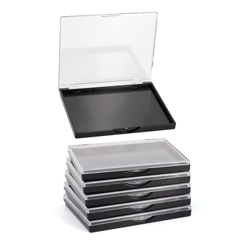 Magnetic Refillable Makeup Palette Set with Clear Top - 5 Pack Small Eyeshadow Storage Boxes for DIY Cosmetics Travel