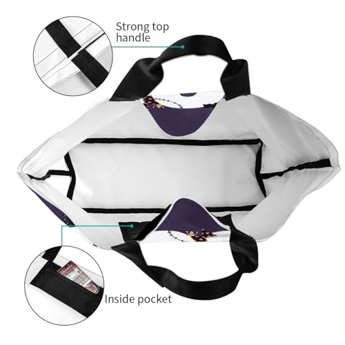 Large Reusable Halloween Tote Bag for Women - One Size / Tote 2