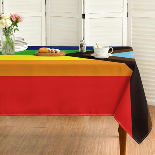Rainbow Tablecloth 60x140 Inch Rectangular LGBT Pride Party Decor