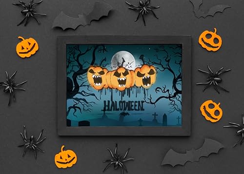 Halloween Clear Stamps for Card Making Ghost Pumpkins Bats & Words - Halloween Words Variation