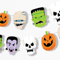 Halloween Monsters Garland Banner - 15 Reversible Spooky Decorations