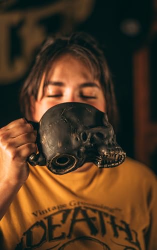 Gothic Skull Ceramic Coffee Mug – Handcrafted 8 oz Tea, Espresso & Cocoa Cup