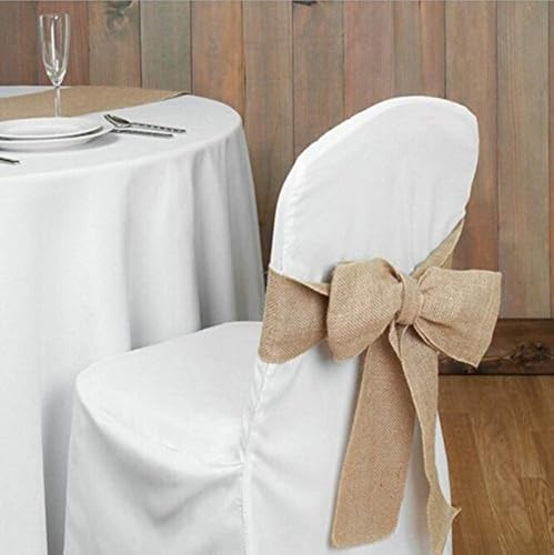 Rustic Burlap Table Runner Set - 3 Pack 12 x 108 Inches for Wedding & Holiday Decor - Style B