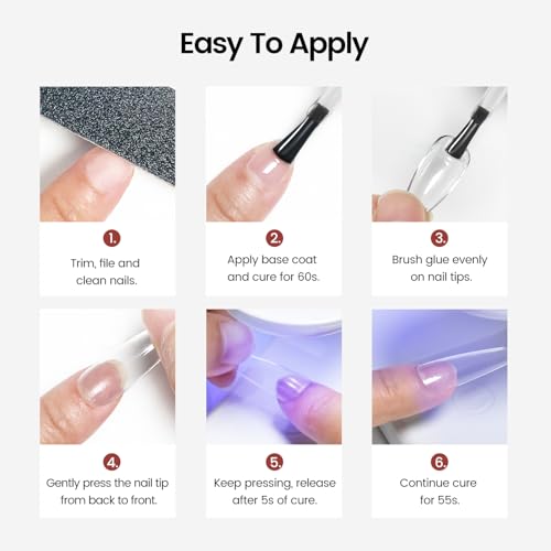 10ml Strong Gel Nail Glue for Tips & Extensions - Clear, Variation 1pcs-10ML-Clear