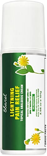 Menthol Arnica Muscle Pain Relief Gel Roll-On with Camphor Hemp Oil