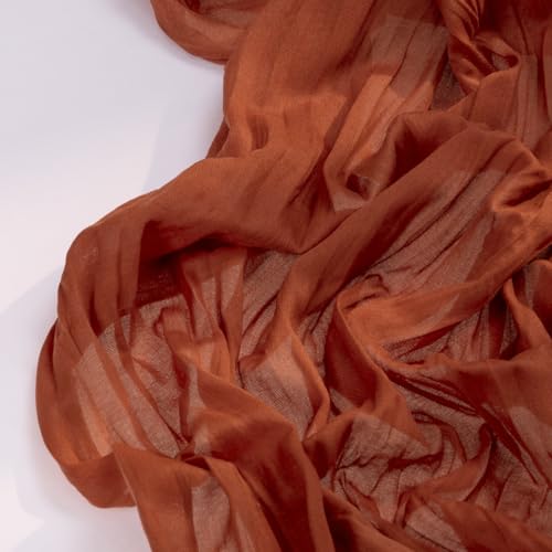 Terracotta Cheesecloth Table Runners 12 Pack - Fall Rustic Boho Decor