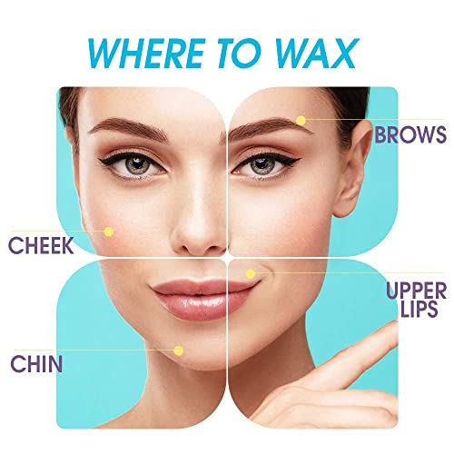 Facial Hard Wax Hair Remover - No Strips Needed, 3-Pack