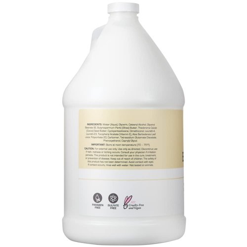 Ginger Lily Farms Club & Fitness Soothing Butter Lotion for Dry Skin, 100% Vegan & Cruelty-Free, Fragrance Free, 1 Gallon (128 fl oz) Refill (Pack of 2)