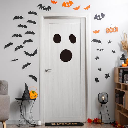 Halloween Ghost Backdrop Stickers - Spooky White Ghost Decals for Party Decorations