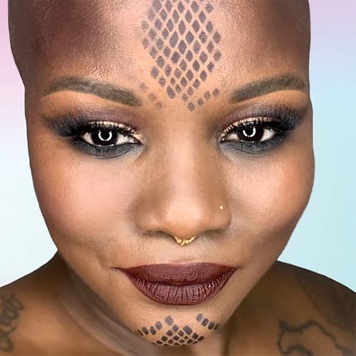 Snakeskin Eye Makeup Stencil - Reptile Pattern Halloween Cosplay Face Paint - Variation: Snakeskin