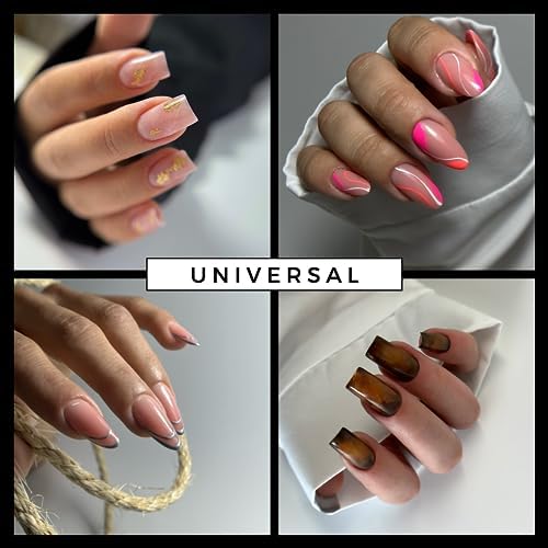 MGART Dual Nail Forms UNIVERSAL SQUARE Extension Structure Poly nail gel Full Cover Nail Molds 12 Sizes for Solid Nail Gel Glue Nail Art Design Salon&DIY Russian manicure