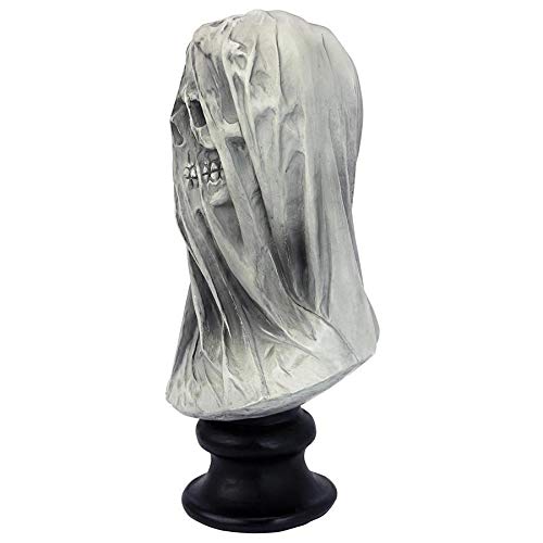 Samhain's Veiled Maiden of Death Bust Statue - Gothic Skeleton Decor