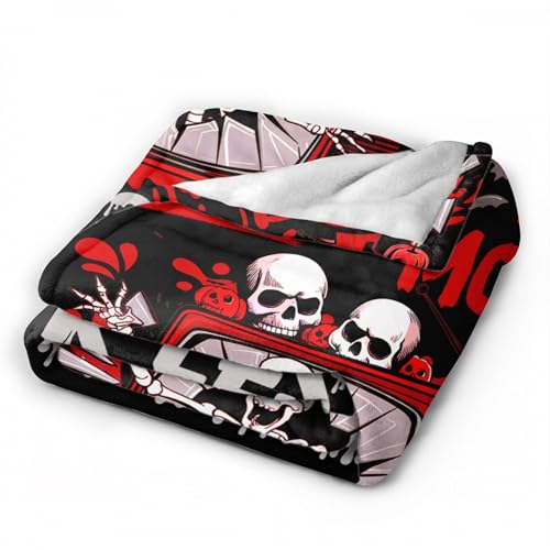 I Like Horror Movies Throw Blanket for Kids - 50x40 Small Halloween Gift