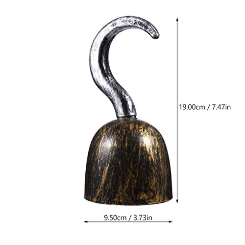 Pirate Hook Costume Props Set - Plastic Bronze 3 Pieces for Halloween & Cosplay