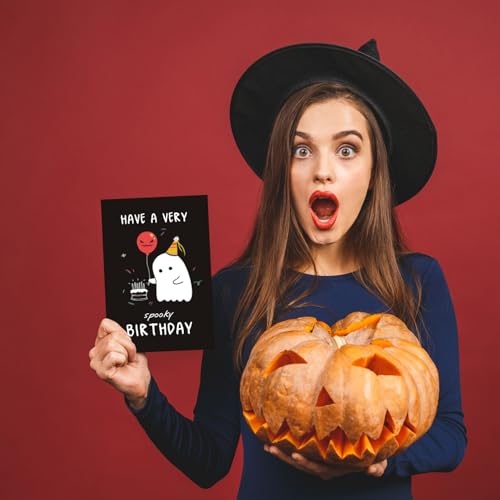 Funny Haunted Ghost Birthday Card for Him Her - Variation #5