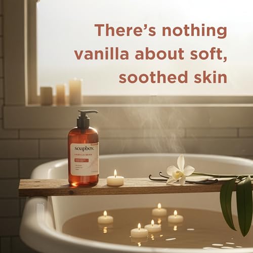 Soapbox Vanilla Bean Liquid Hand Soap - Moisturizing Hand Wash - 3 Pack - Sensitive Skin