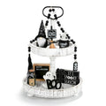 Halloween Tiered Tray Decor Set - 8 Pieces for Indoor Home Holiday Display