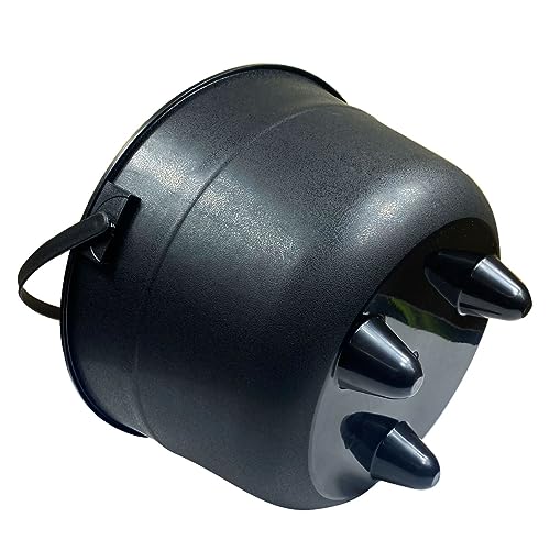 Large Halloween Black Cauldron Plastic Trick or Treat Bucket - 12.6 Inch