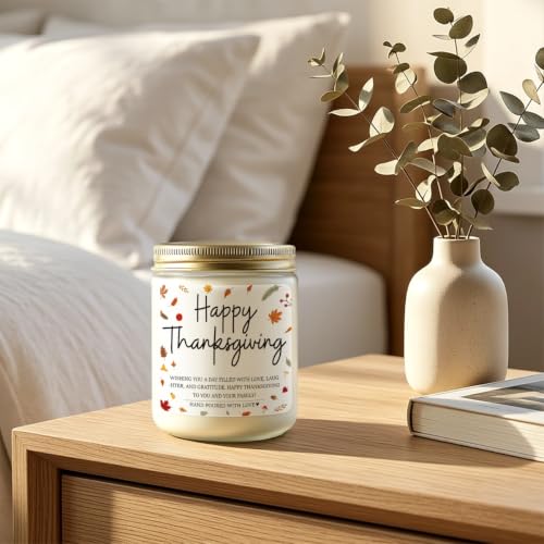 Happy Fall Scented Candle - Autumn Decor for Home Thanksgiving Gift