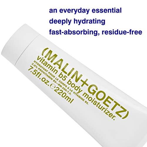 MALIN+GOETZ Vitamin B5 Body Moisturizer - Bergamot-Scented Daily Cream with Shea Butter & Oat | Hydrating & Nourishing for All Skin Types