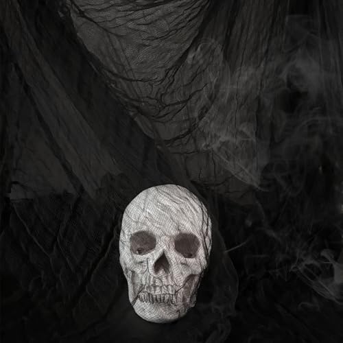 Halloween Gauze Cloth Black 197 x 85 Inches Creepy Fabric for Haunted House and Party Decor - Variation: Black