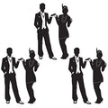 Great 20's Silhouettes Party Decorations - 6-Pack Roaring 20's Cutouts for Gatsby Theme