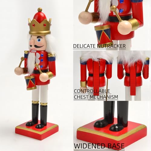 15 Inch Nutcracker Christmas Decorations Set - Hand-Painted Wooden Holiday Figures - Variation: 15in-A4