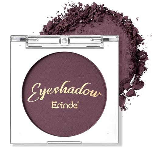 Erinde Eggplant Matte Single Eyeshadow - Deep Dark Mauve Purple for Mature Eyes