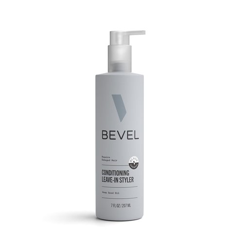 Bevel Leave-In Conditioner for Men - Curly Hair Moisturizer with Hemp Seed Oil & Biotin, 7 Oz