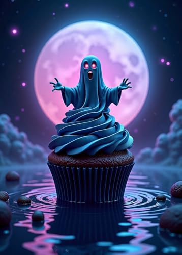 Halloween Silicone Mold for Cake Decorations Ghost Skull Bat Shapes 5 Cavities