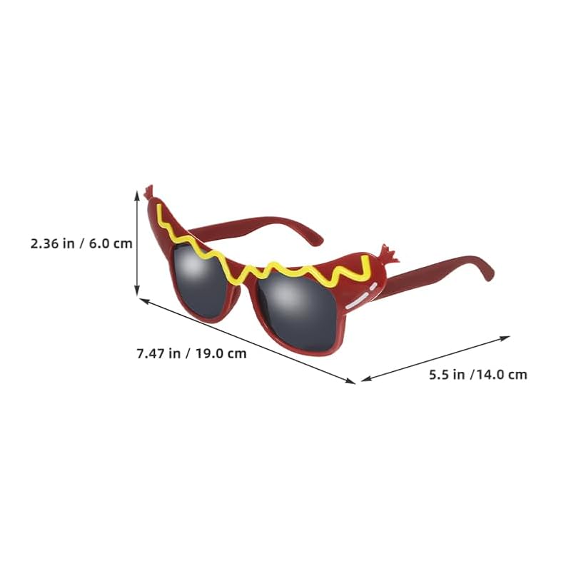 Funny Hot Dog Sunglasses Party Props - 6 Pack Novelty Costume Glasses