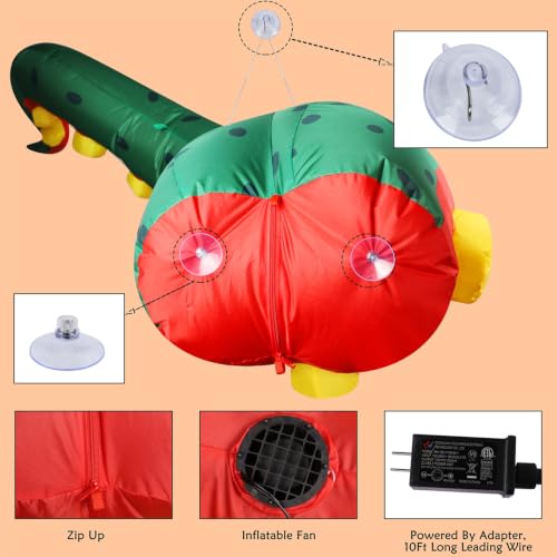 Halloween Inflatable Lighted Octopus Tentacle - Style E, 5.6 ft Tall Outdoor Decor
