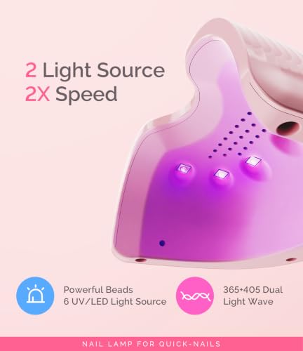 Cordless UV LED Nail Lamp for Gel Polish - Portable, Fast Curing, 6W