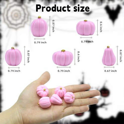 Mini Pink Pumpkins for Crafts - 60 Pcs Fall Decor, Halloween & Thanksgiving