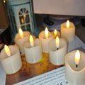 Set of 12 Flameless LED Votive Candles Battery Operated Flickering Lights for Weddings & Holidays