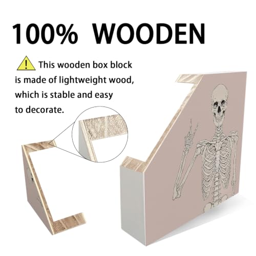 Halloween Gothic Skeleton Wooden Sign Decor - Variation of Gothic Skeleton
