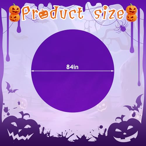 Halloween Disposable Plastic Tablecloth 12pcs - Round 84-inch Waterproof Cover with Color Options