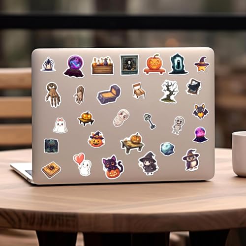 Halloween Stickers Pack - 108 Waterproof Vinyl Spooky Decorations - Halloween 32