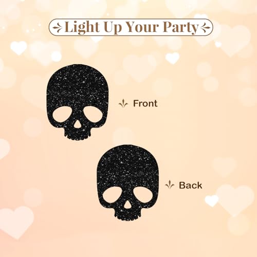 Black Bow Skull Confetti - Gothic Birthday & Party Table Scatter - 120pcs