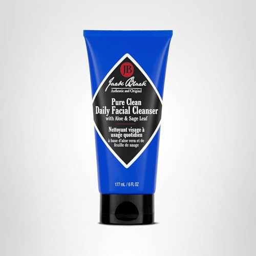 Jack Black Pure Clean Daily Facial Cleanser for Men - Mens Face Wash, Jack Black Face Wash Men's, Face Wash for Men, Face Cleanser for Men, 2-in-1 Mens Facial Cleanser & Toner, Gifts for Men, 6 Fl Oz