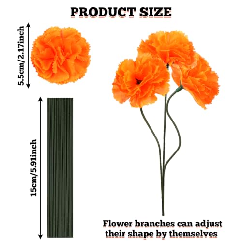 Artificial Marigold Flower Heads Bulk for DIY Decor Halloween Thanksgiving