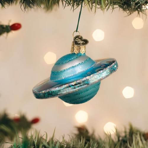 Uranus Glass Christmas Ornament - Handcrafted Space Decor for Tree