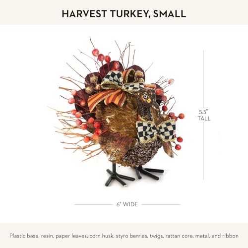Thanksgiving Turkey Decor Figurine - Fall Harvest Centerpiece, Autumn Home Accent
