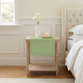Sage Green Linen Table Runner 14 x 48 Inches - Classic Linen by D'Moksha