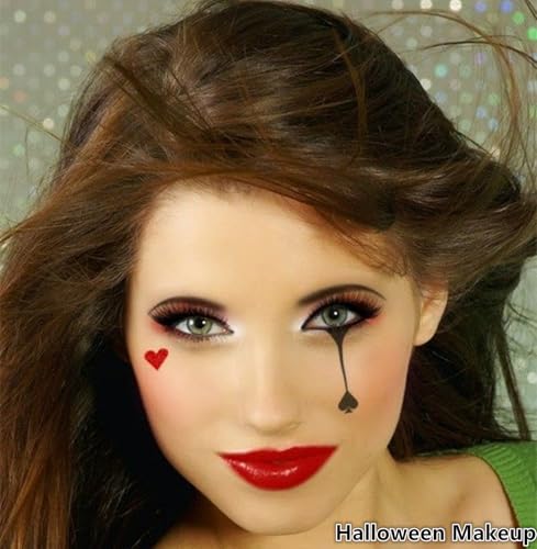 Heart Stamp Liquid Eyeliner Set - Red Waterproof Double-Side Makeup Pen - Halloween & Daily Eye Makeup