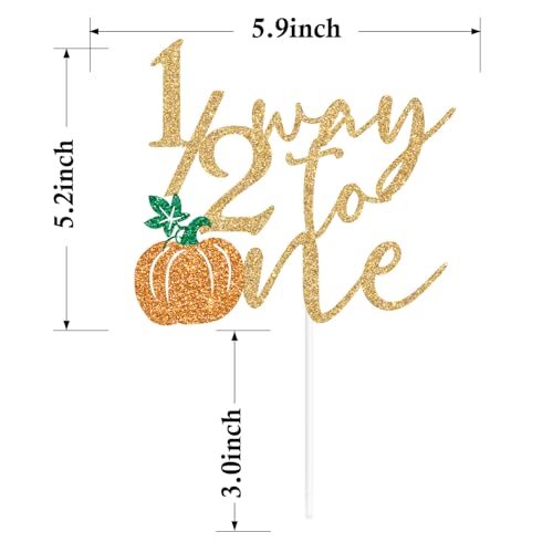 Fall Pumpkin Cake Topper for 6-Month Milestone - Autumn Celebration Decor