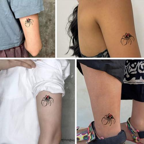 Halloween Shadow Spider Temporary Tattoos Waterproof Assorted 2 Sheets