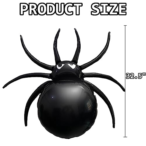 3 Pack Halloween Spider Foil Balloons 32.5 Inch Party Decorations